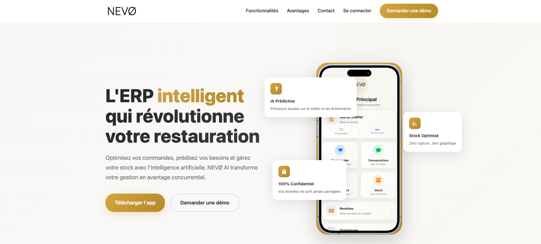 NEVØ IA - ERP Intéligent